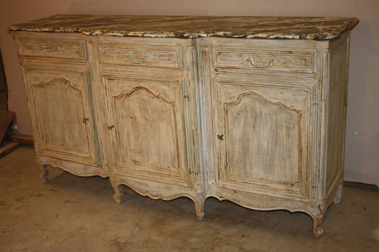 Painted French Enfilade In Excellent Condition In Fairhope, AL