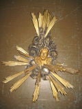 Italian Antique Religious Gold Gilded  Starburst
