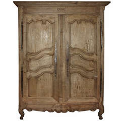 Early 19th Century Bleached French Armoire