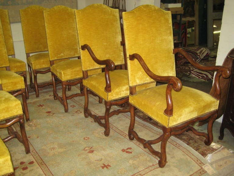 Set of 8 French Mutton Bone Chairs from Early 1900's