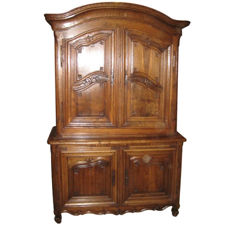 French Walnut Buffet Deux Corps