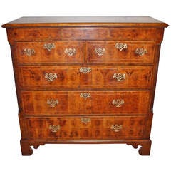 19th Century English Oyster Chest with Secret Drawer