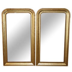 Antique Pair of Gold Louis Philippe Mirrors