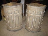 Antique Pair Italian Corner Cabinets