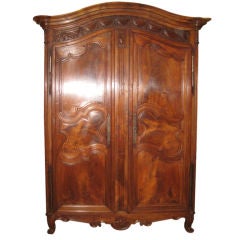 Antique French Walnut Armoire from the Northern Rhone Valley