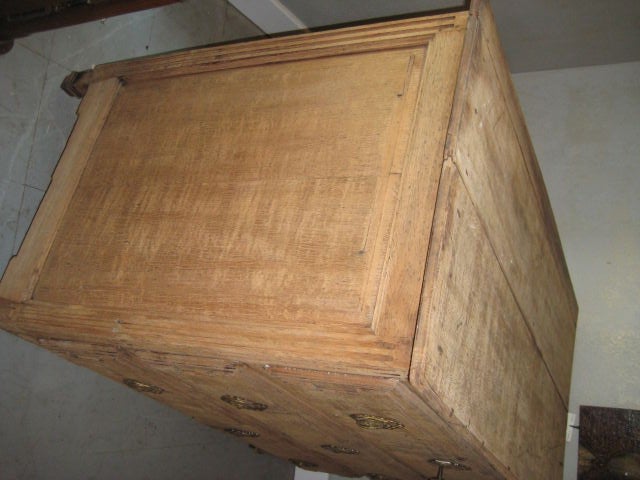 French bleached or washed oak commode