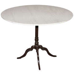 Antique Italian Marble top Bistro Table from the Mid 19th Century