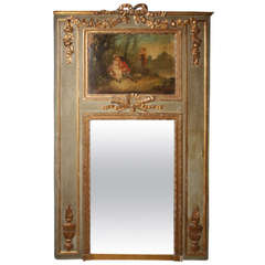 Antique French 19th Century Trumeau Mirror