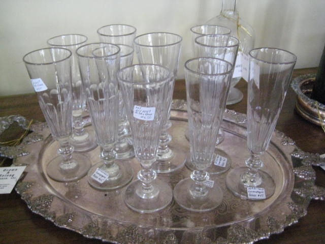 I just purchased a large collection of French handblown champagne glasses. The glass is very thick. They are of the highest quality. I have actually been giving my wife a few at a time over the years as I have picked them up here and there in
