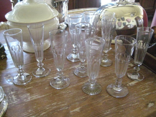 French Hand Blown Champagne Glasses 5