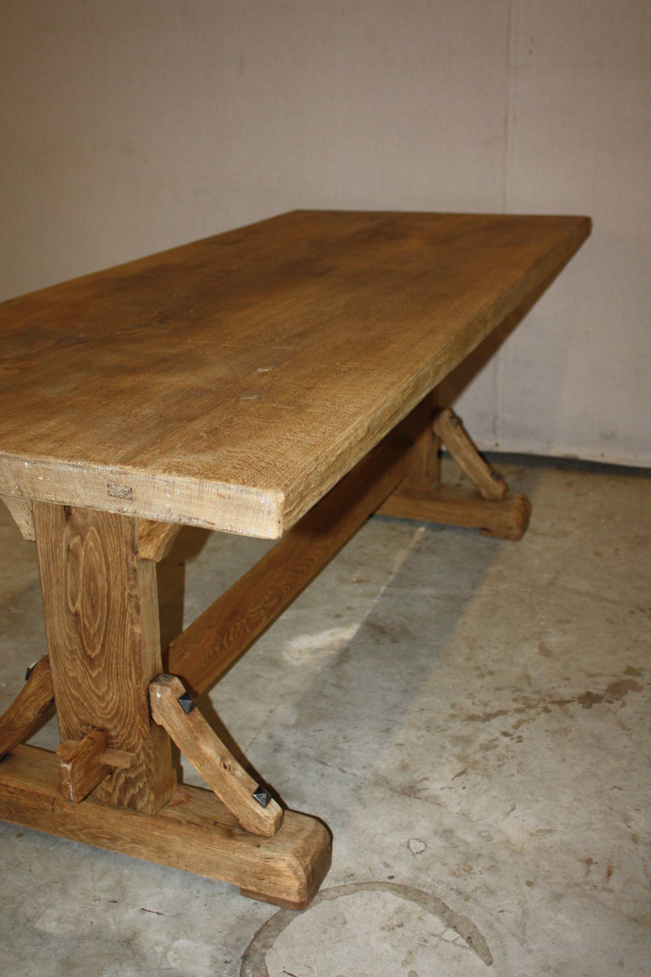 19th Century French Oak Trestle Table 5