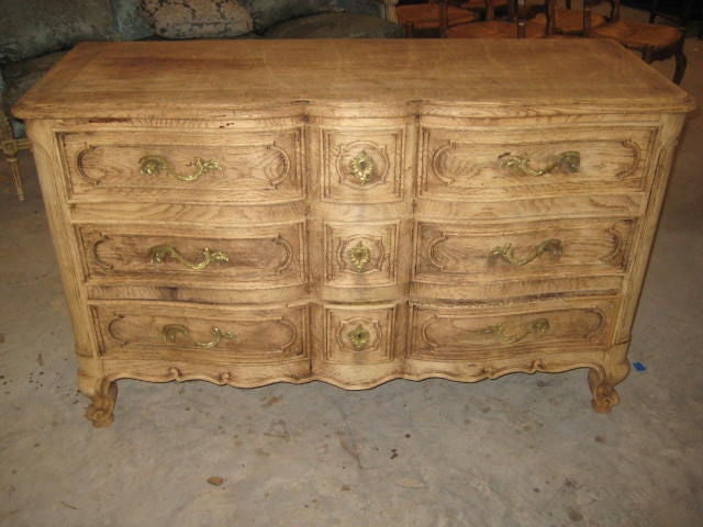 French Bleached Oak Commode