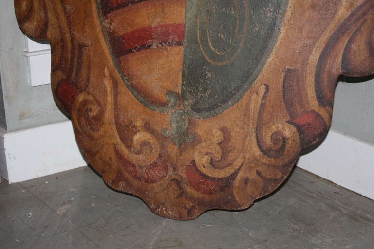 Italian Painted Crest from the Late 1800's 2