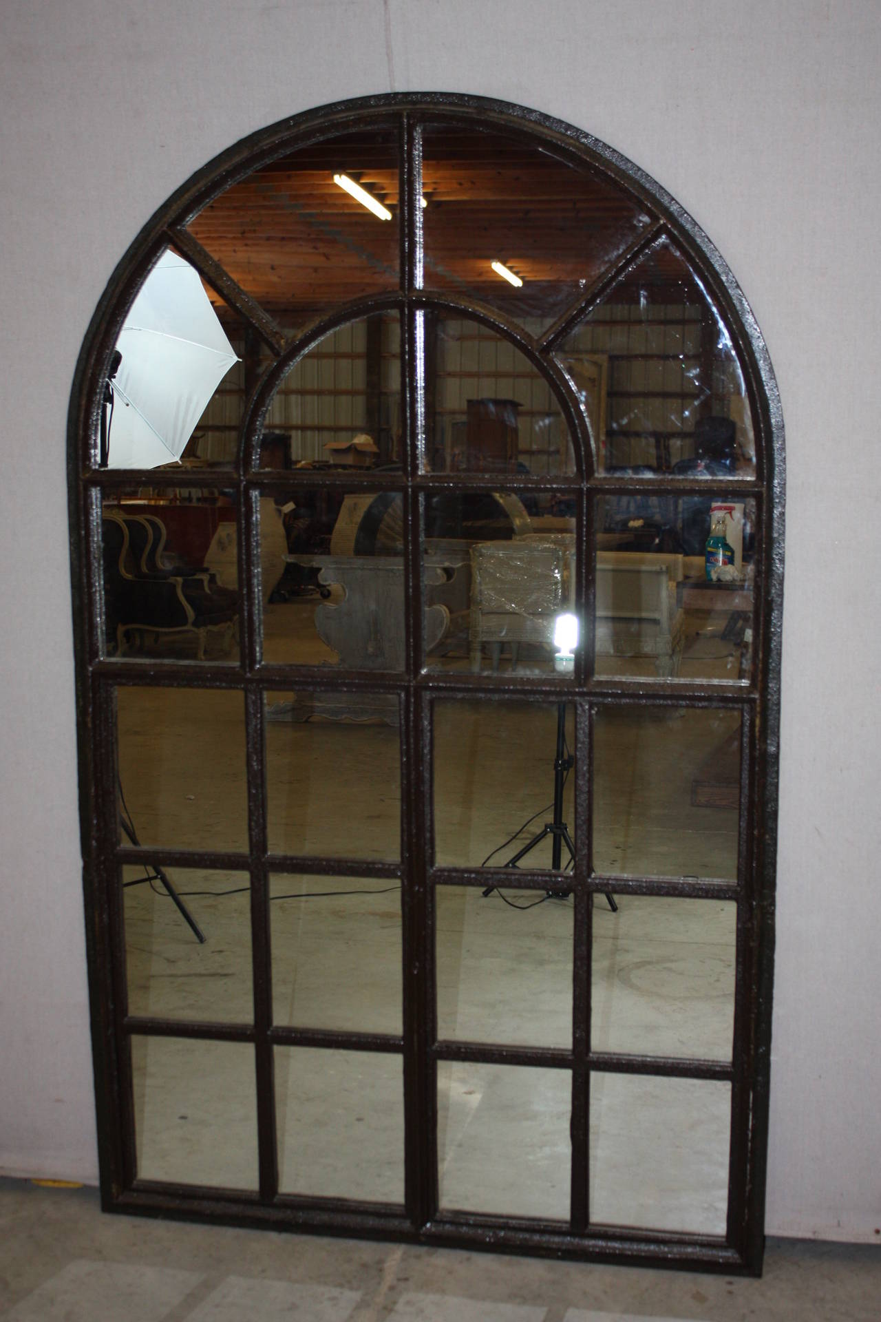 Iron Window Frame Mirror At 1stdibs Czech Iron Window Frame Mirror For