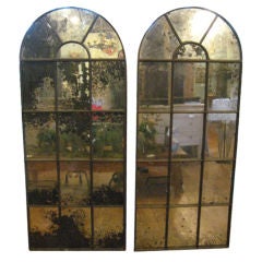 Antique French Industrial Mirror