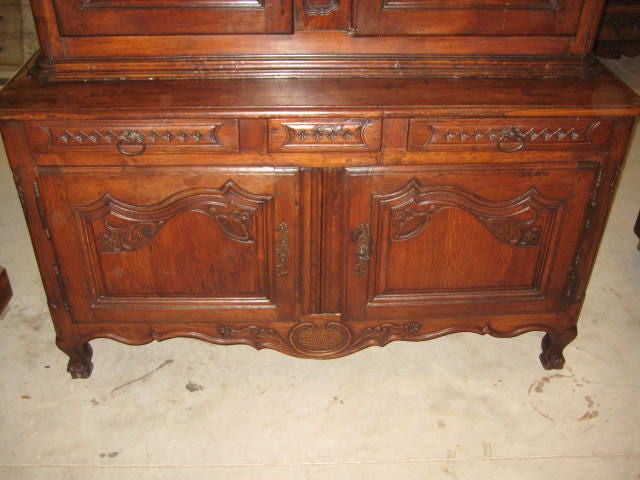 French Walnut Buffet Deux Corps