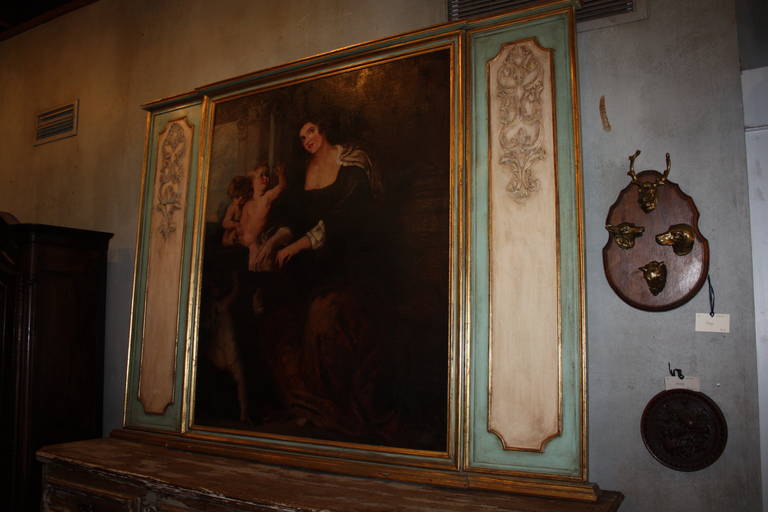 Antique French Painting In Excellent Condition In Fairhope, AL