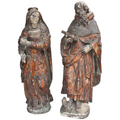 Pair 17th Century Italian Statues