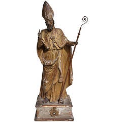 Large 18th Century French Statue of St. Remigius