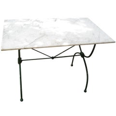 French  Marble Top Bistro Table