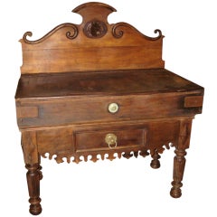 Antique French Butchers Block