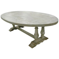 Italian Oval Drop Leaf Dinning Table