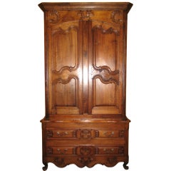 French Walnut Buffet a deux Corps