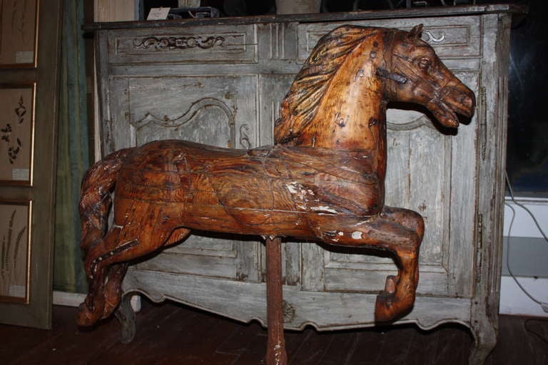 18th  Century French Merry-Go-Round Horse In Good Condition In Fairhope, AL