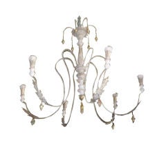Antique French Painted Chandelier