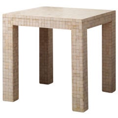 1980s Bone Inlay Parsons Sofa Table
