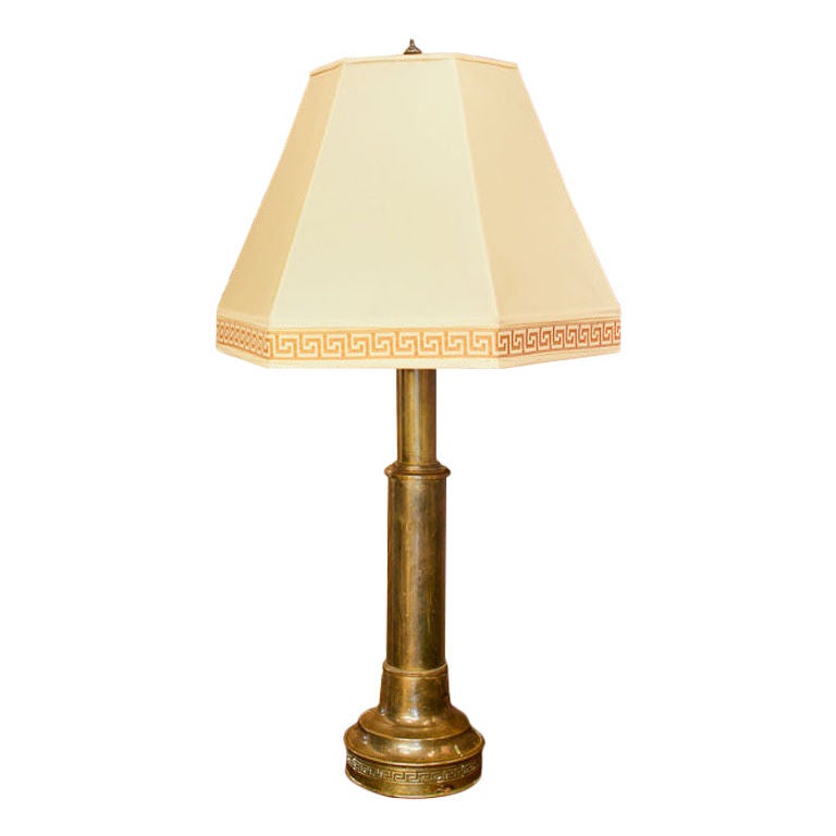 Antique Brass Telescope Lamp For Sale at 1stDibs