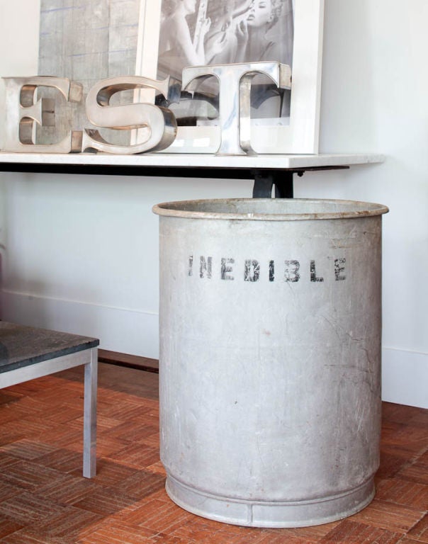 Vintage Industrial Metal Storage Container
