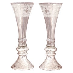 Handsome Pair of Large Scale Victorian Presentation Vases