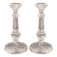 Pair of Handsome Crystal Candlesticks