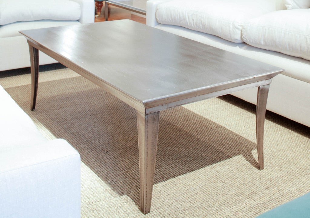 Attractive Vintage Sandblasted Steel Coffee Table