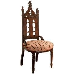 American Gothick Mahogany Hall Chair