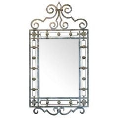 Attractive Wrought Iron Hall Mirror