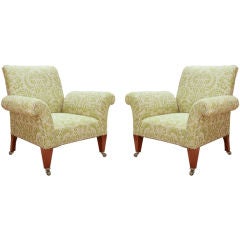 Pair of Handmade Paris Chairs covered in Vintage Fortuny
