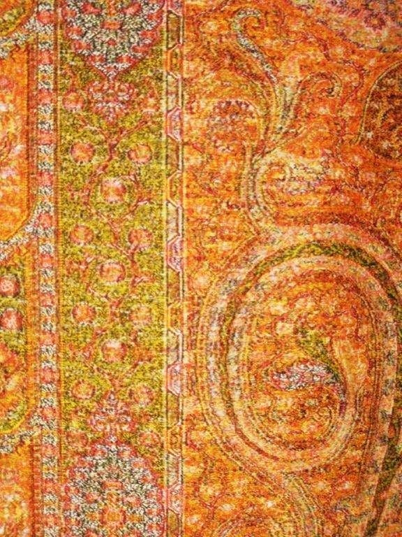 19th Century Signed French Paisley Piano Shawl 1
