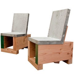 Heavy Concrete A + Outdoor Chairs by todosomething