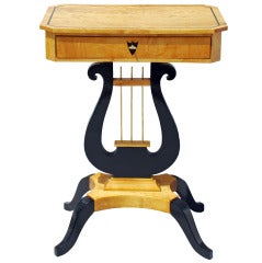 Biedermeier Style Lyre Table