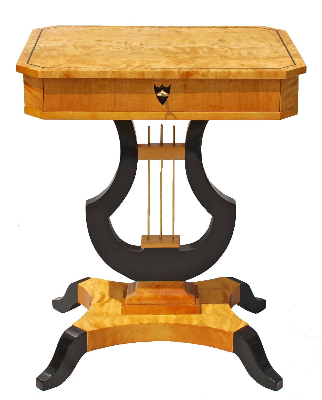 Biedermeier Style Lyre Table