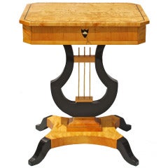 Biedermeier Style Lyre Table