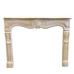 Circa 1850 White Marble Mantel