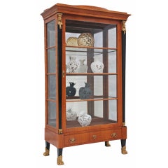 An Austrian Cherrywood Biedermeier Display Cabinet Circa 1910