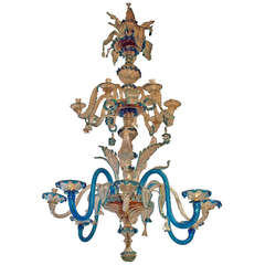 Antique 19th Century Murano Glass Chandelier