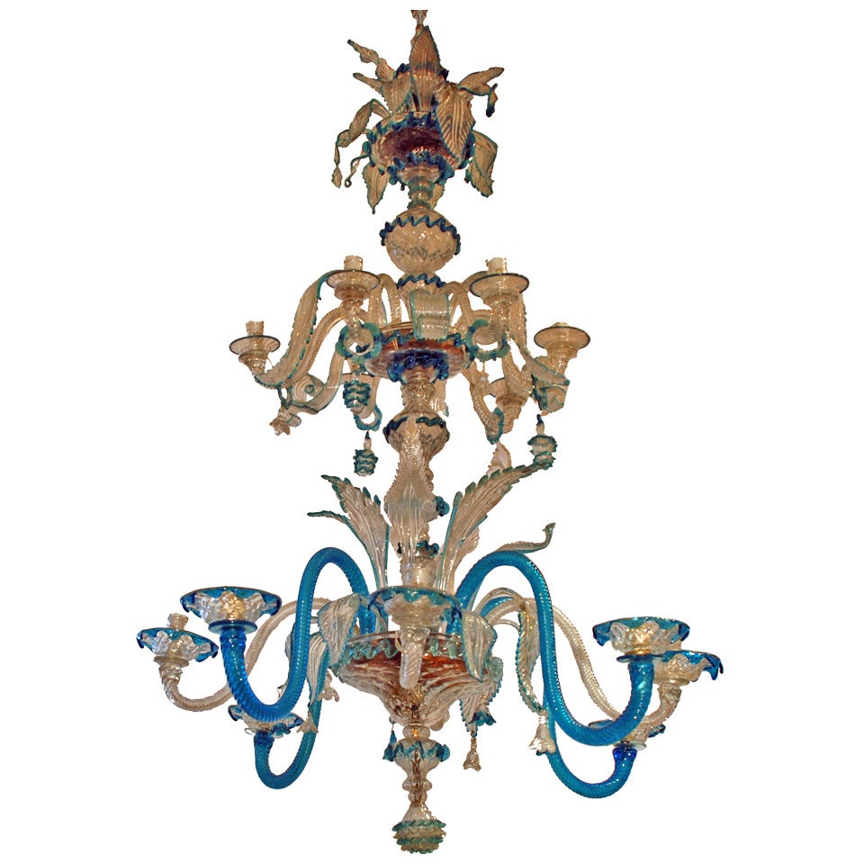 19th Century Murano Glass Chandelier