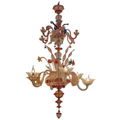 Antique 19th Century Murano Glass Chandelier