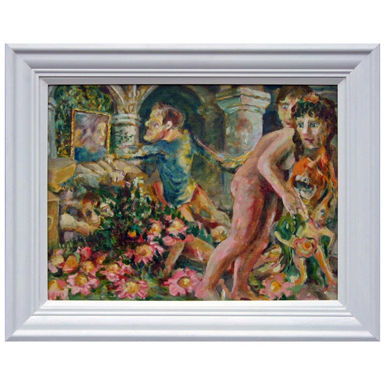 An Oil by Basil Jonzen For Sale