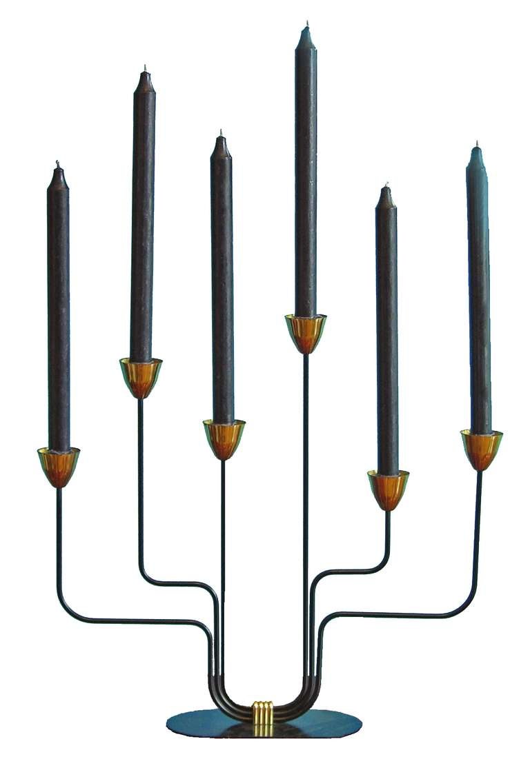 A Pair of Large Candelabra By Gunner Anderson Circa 1955